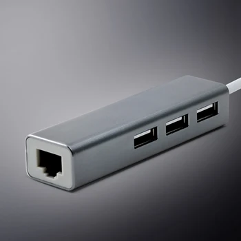 OFCCOM hub USB 2.0 3 portas RJ45 10/100Mbps Lan de Rede USB Adaptador Ethernet Splitter para Computador Portátil Mac, iOS, Android