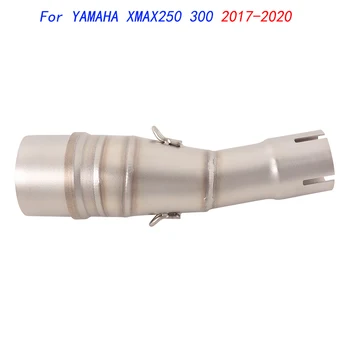 Deslizamento Na Motocicleta Meados de Ligar o Tubo de Ligação do Meio de Tubo de Aço Inoxidável, Sistema de Exaustão Para a YAMAHA XMAX250 300 2017-2020