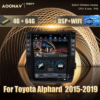 Android GPS do carro rádio leitor de multimídia Para Toyota Alphard 2015-2019 carro de navegação receptor Estéreo leitor de vídeo, Unidade de cabeça