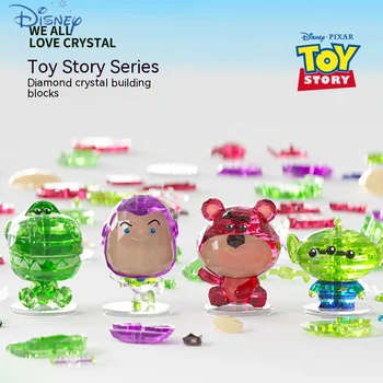 Novo Disney Toy Story Cristal Blocos De Construção Estéreo Montado Adultos Brinquedos De Morango Urso De Buzz Lightyear, Personagem Dos Desenhos Animados Presentes
