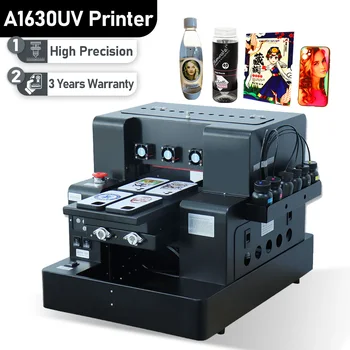 A4 UV Impressora Multifuncional UV Automática da Impressora de Mesa Caso de Telefone Garrafa de Impressora de Madeira, de Vidro, Máquina de Impressão de Impressão UV