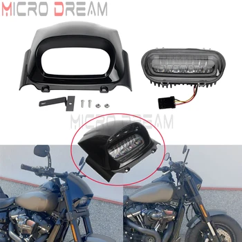 Personalizado Carenagem Dianteira de Farol Máscara para Harley M8 Softail Fat Bob FXFB FXFBS 2018-22 Acessórios da Motocicleta Hi/Lo do Feixe do Farol