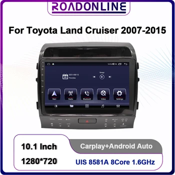 Android Aoto de Rádio Para Toyota Land Cruiser de 2007 a 2015 Octa Core de 10,1 Polegadas e resolução de 1280*720 Multimídia Vídeo Player GPS de Navegação de Rádio