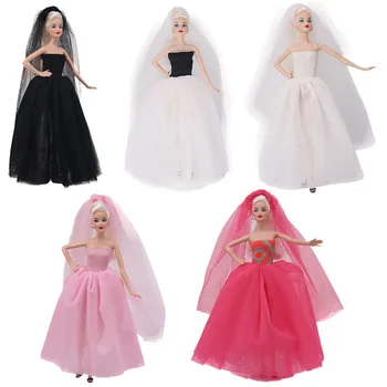 Boneca De Roupas Para Barbies Accesstories Total De Casamento Vestido De Roupa De Boneca Graça Multicolor De Moda, Todo Colorido