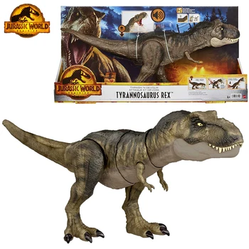 Original Jurassic Mundo Dinossauro Figura de Ação Domínio Thrash 'N Devorar Anime Tiranossauro Rex Meninos da Criança Brinquedos para Crianças Presente
