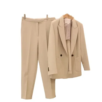 A primavera e o outono, moda de terno terno profissional paletó de temperamento casual de duas peças de lápis, calças das mulheres terno TB190218