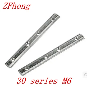 4pcs Linha Reta Conector Comum de Perfil de Alumínio De 30 Série T Entalhe de 8mm Fecho de ligação de Peças