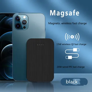 5000mAh Magnético sem Fio Banco de Potência 15W Telefone Celular Carregador Rápido Para o iPhone 12 13 12Pro 13Pro Max auxiliar Externa de bateria