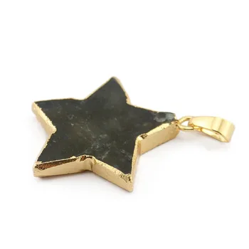 De Druzy moda de estrela de Pedra Natural gargantilha de Ônix jóias crystall com Vintage pedra Dourada Pedra Frete Grátis