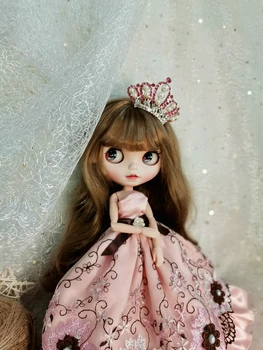 Blythe vestido de 1/6 coroas vestido 30 cm bjd brinquedo de pano (Ajuste para Pullip,Ob24, Licca)
