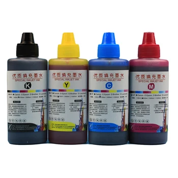 4 Pcs Prática Gráficos 4 Cores de Tinta de Recarga Kit 100 ml de Tintura de Suprimentos de Impressora Compatível Específico de Substituição PG-245