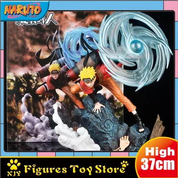 37cm de PVC Naruto Shippuden GK Ação Anime Figura de Uzumaki Naruto Figma Modelo de área de Trabalho de Recolha de Brinquedos para as Crianças de Presente de Natal