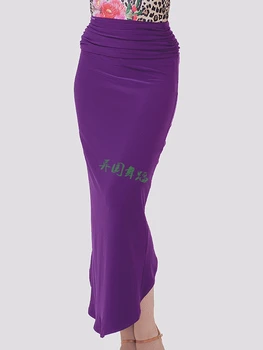 Dança exótica dobra da cintura dividida pacote de hip inclinação longo de dança latina saia S15008