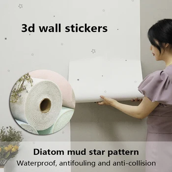 280 cm 3D papel de Parede Impermeável E à Prova de Umidade Auto-Adesivo 3D Adesivos de Parede casa de Banho Cozinha Sala de estar Decoração Home