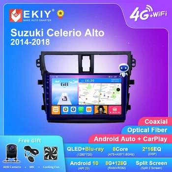 EKIY T7 QLED DSP Android Auto Rádio Para Suzuki Celerio Alto De 2014 - 2018 Estéreo do Carro Multimídia Vídeo Player 2din Carplay GPS Navi