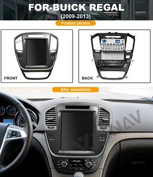 Sistema Android Vertical da Tela de Carro GPS de Navegação de Para-buick regal 2009-2013 DVD Multimídia Player