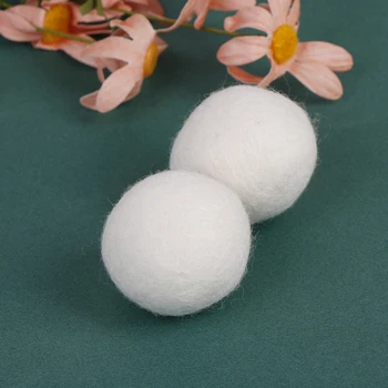 5-pack de lã secador de bolas de tecido natural, virgem reutilizáveis amaciante de lavandaria 5cm