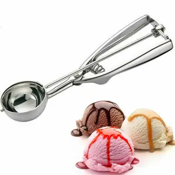 De Aço inoxidável Colher de sorvete Acessórios de cozinha para o Bolo de Frutas de Gelo Colher de ferramentas de cozinha Gadgets