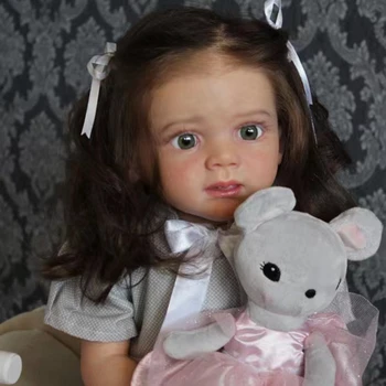 25inch Reborn Baby Doll Kit Fritzi Pintada em Branco Molde Cheio de Armas de Longa data Pernas Com o Corpo Especial, Com COA lembranças Artesanais