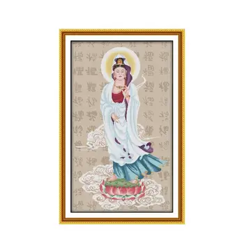Avalokitesvara bênção (6) em ponto cruz kit 14ct 11ct de contagem de impressão de lona pontos de bordado DIY feito a mão de obra de bordador plus
