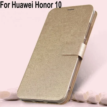 Casos Para o Huawei Honor 10 caso de couro do PLUTÔNIO Sillcon caso coque flip Magnético do Fechamento da Tampa traseira, Para Honra de 10 COL-AL10 caso shell