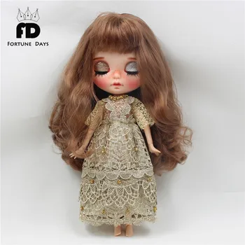 GELADO DBS Blyth boneca conjunta do corpo de ouro nobre vestido de roupas lindas brinquedo
