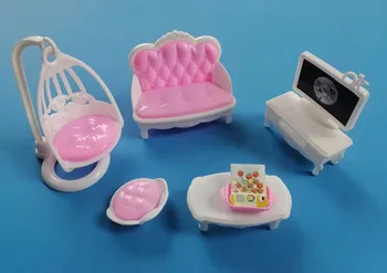 Beilinda Brinquedos Brinquedos de Plástico Casal Sofá Cadeira de Sofás Swing Sofá Pedal da Cadeira de TELEVISÃO, Mesa de Chá