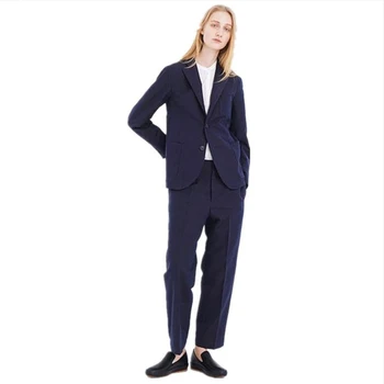 Novos Ternos Formais para as Mulheres de Negócios informais Elegante Suitspants Feminino Office Uniforme Senhoras de Calças de Terno Feito-2 Terno de Peça