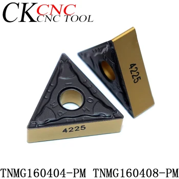 10PCS TNMG160404 PM 4225 TNMG160408 PM 4225 de tungstênio de ferramenta para torneamento de carboneto de inserir torneamento externo ferramenta de ferramenta para torneamento CNC, ferramenta