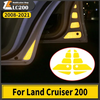 Para Land Cruiser 200 Porta do Carro Reflexiva Autocolantes de Advertência LC200 Modificação Acessórios Carro do Corpo de Anti-Colisão Dicas de Segurança