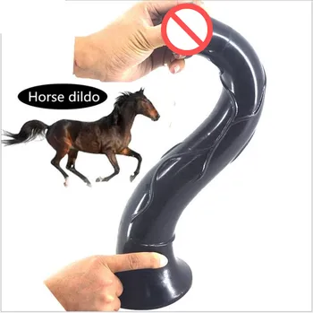 Animal Enorme Gigante Cavalo Garanhão Vibrador Realista Artificial Studhorse Pênis Plug Anal Femlale Masturbação Adulto Do Sexo Brinquedo