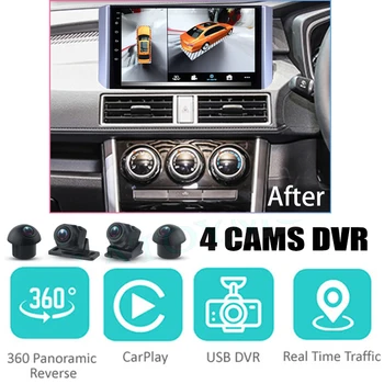 Áudio do carro de Navegação Estéreo Carplay DVR 360 Birdview em Torno de 4G do Sistema Android Para Mitsubishi Xpander NC Livina ND