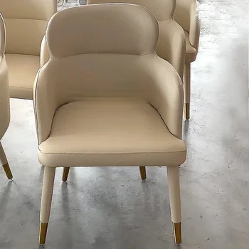 Cadeiras de jantar em Hotel de couro italiano única de lazer, apoio de braço livros, cadeiras, mesas e cadeiras