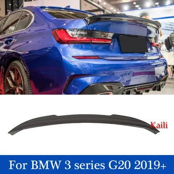 Preto brilhante de Estacionamento Traseiro, Spoiler Para BMW Série 3 G20 2019+ ABS Materiais de Carbono de Impressão Spoilers