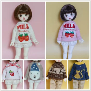 BJD boneca camisola roupas para 1/6 BJD YOSD boneca bonito multicolor camisola de boneca, acessórios de vestuário