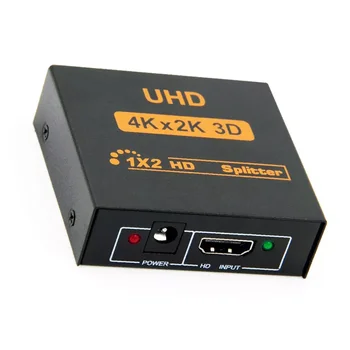 4K Divisor UHD 3D compatível com HDMI Splitter HD 1X2 1080P Mudar de Divisão 1 em 2 out Comutador de Repetidor para o HDTV, DVD PS3/4 Xbox PC