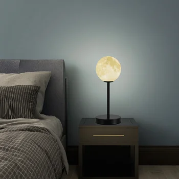 Moderna LED lâmpada de Tabela Simples sala de estar de Ouro Preto, Branco lâmpada de parede de cabeceira do quarto de café pequena Mesa de luz