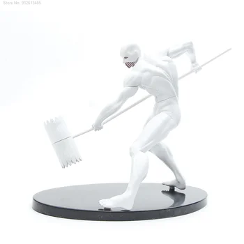 Assustador Branco Personagem de desenho animado Ação de Mão 16cm mais Recente Ataque a Titan Figura O Martelo de Guerra Titan Sentsui Não Kyojin Modelo de Brinquedo